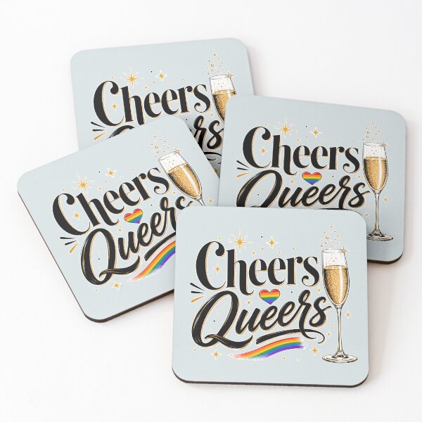 Item preview, Cheers Queers LGBTQ New Year's Shirt – Funny Rainbow Pride Celebration Design designed and sold by TheStephanieRome.