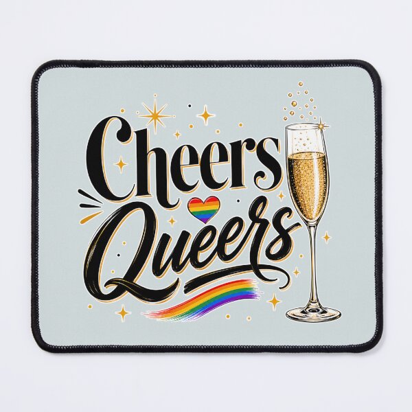 Item preview, Cheers Queers LGBTQ New Year's Shirt – Funny Rainbow Pride Celebration Design designed and sold by TheStephanieRome.