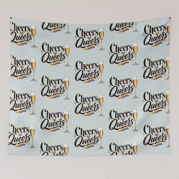 Item preview, Cheers Queers LGBTQ New Year's Shirt – Funny Rainbow Pride Celebration Design designed and sold by TheStephanieRome.