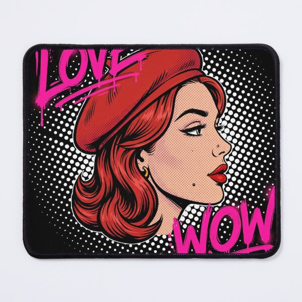 Item preview, Femme Fatale Newspaper Pop Art - Red Beret 1950s Comic Girl designed and sold by MAISON SYLVIE.