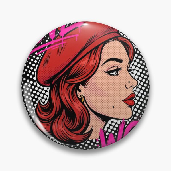 Item preview, Femme Fatale Newspaper Pop Art - Red Beret 1950s Comic Girl designed and sold by MAISON SYLVIE.