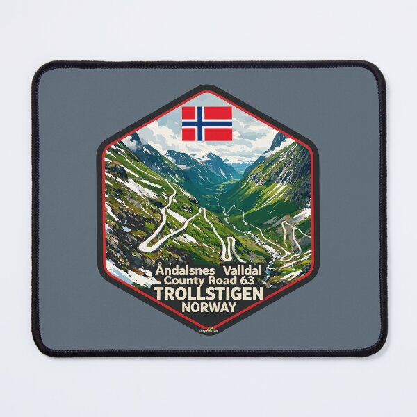 Item preview, Trollstigen The Troll Road Norway Sticker TShirt 06 designed and sold by OuterShellUK.