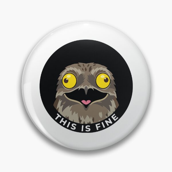 Item preview, This Is Fine Minimalist Potoo Bird Urutau designed and sold by Arc2020.