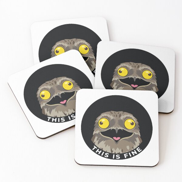 Item preview, This Is Fine Minimalist Potoo Bird Urutau designed and sold by Arc2020.