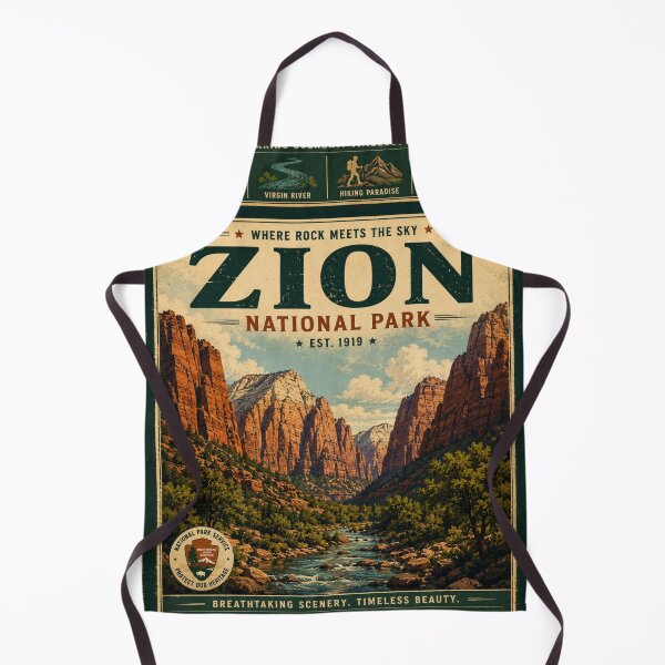 Item preview, Zion National Park Vintage Travel Poster designed and sold by SlanPOD.