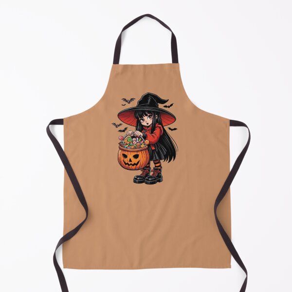 Item preview, Cute Halloween Witch with Pumpkin Candy Bucket Trick or Treat Kawaii PNG designed and sold by MythicMood.