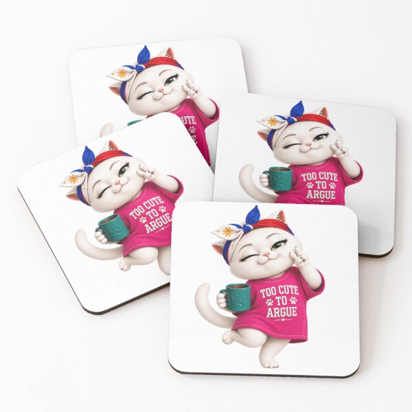 Item preview, Too cute to argue cat designed and sold by SHARAMDARA.