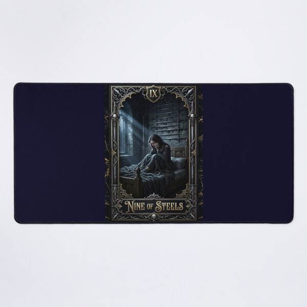 Item preview, Nine of Steels - tarot card designed and sold by Studio77-Gothic.