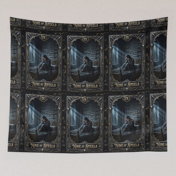 Item preview, Nine of Steels - tarot card designed and sold by Studio77-Gothic.