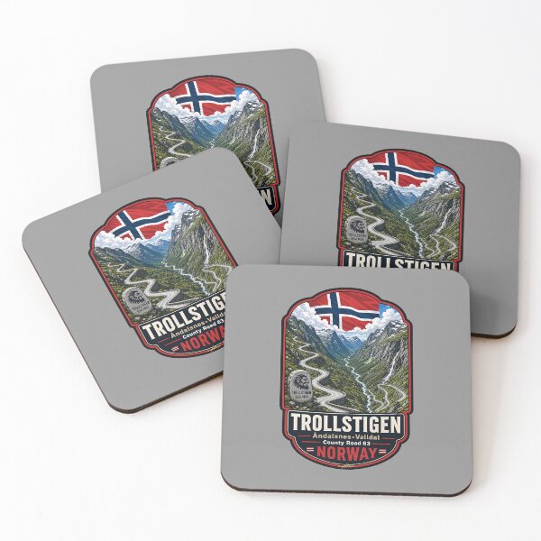 Item preview, Trollstigen The Troll Road Norway Sticker TShirt 07 designed and sold by OuterShellUK.