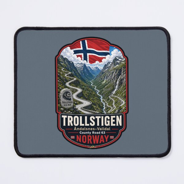 Item preview, Trollstigen The Troll Road Norway Sticker TShirt 07 designed and sold by OuterShellUK.