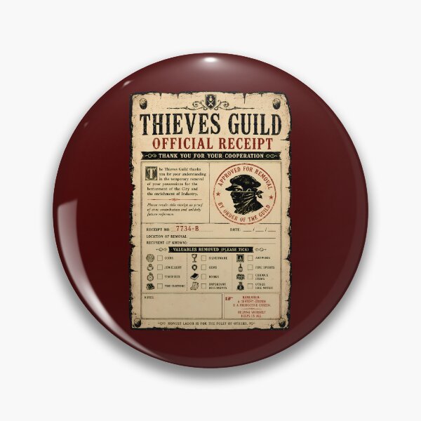 Item preview, Thieves Guild Official Receipt Notice designed and sold by agearb.