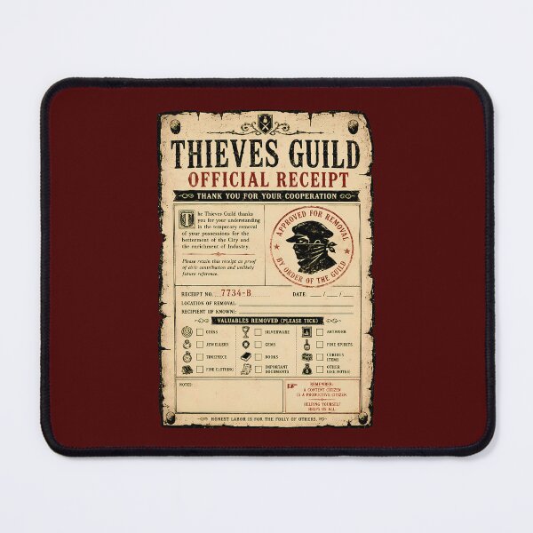 Item preview, Thieves Guild Official Receipt Notice designed and sold by agearb.