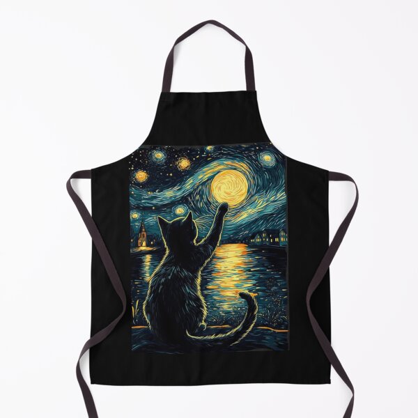Item preview, Starry Night Cat Vincent Van Gogh Style fanart designed and sold by Gbriel3.