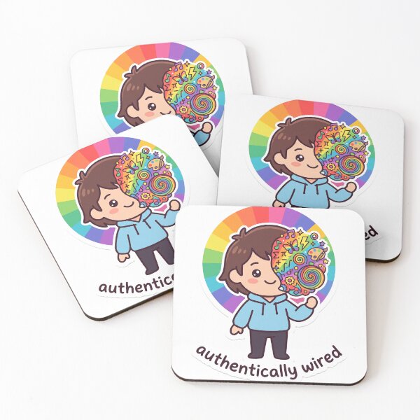 Item preview, Authentically Wired Neurodivergent Pride Unmasking Sticker designed and sold by DigitalDream Gallery.