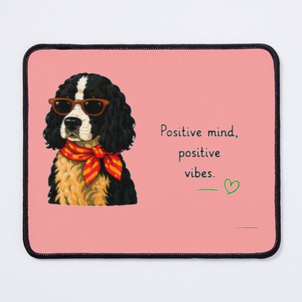 Item preview, Positive Mind Positive Vibes Cute Dog designed and sold by DailyDoodlesBySumbul.