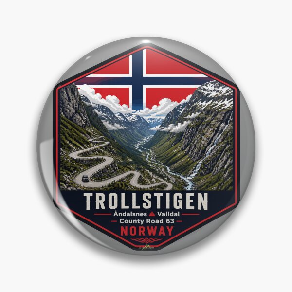 Item preview, Trollstigen The Troll Road Norway Sticker TShirt 08 designed and sold by OuterShellUK.