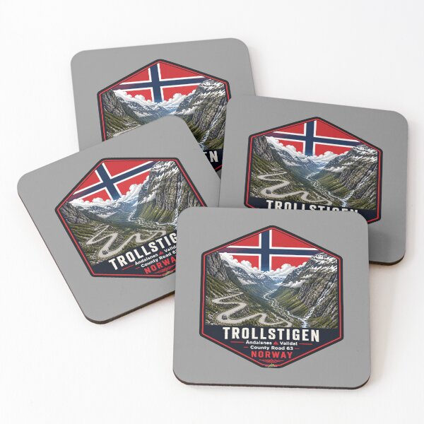 Item preview, Trollstigen The Troll Road Norway Sticker TShirt 08 designed and sold by OuterShellUK.