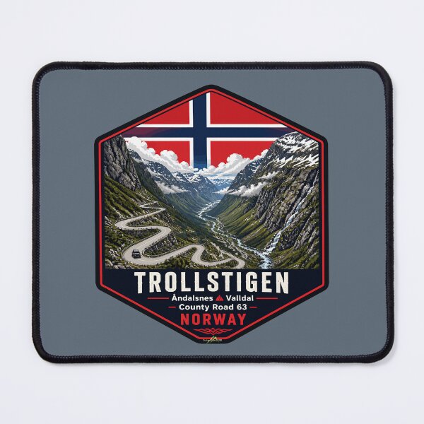 Item preview, Trollstigen The Troll Road Norway Sticker TShirt 08 designed and sold by OuterShellUK.
