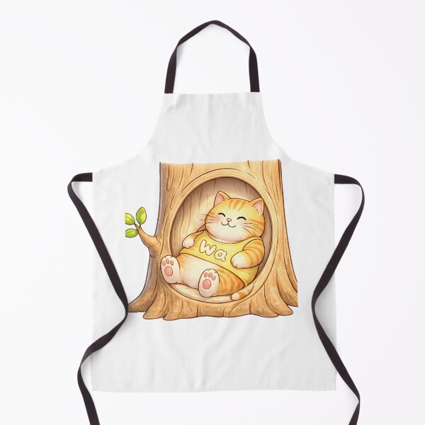 Item preview, Kawaii Orange Cat Sleeping on a Tree Branch Cute Animal Design designed and sold by Wawa5656.