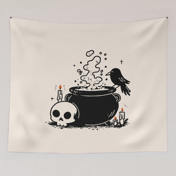 Item preview, Witchy Cauldron: Spooky Season Halloween Art designed and sold by oneofthesedayys.