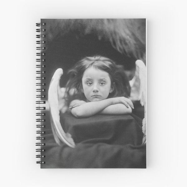 Item preview, Little Angel, I Wait vintage funny humor portrait still life fine art black and white photograph by Julia Margaret Cameron designed and sold by Astrid Arkhangelsky.