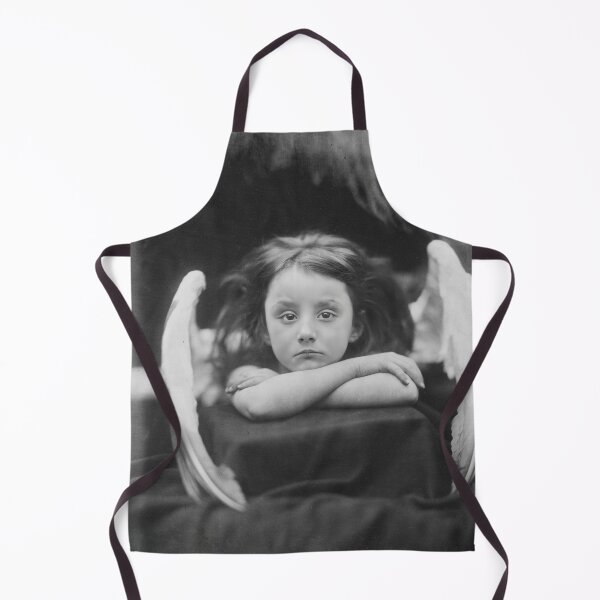 Item preview, Little Angel, I Wait vintage funny humor portrait still life fine art black and white photograph by Julia Margaret Cameron designed and sold by Astrid Arkhangelsky.
