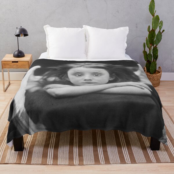 Item preview, Little Angel, I Wait vintage funny humor portrait still life fine art black and white photograph by Julia Margaret Cameron designed and sold by Astrid Arkhangelsky.