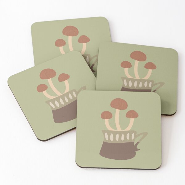 Item preview, Cozy Minimal Mushrooms in Coffee Mug designed and sold by Varo-DY.