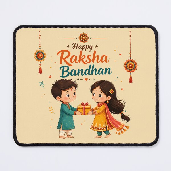 Item preview, Cute Happy Raksha Bandhan Brother & Sister Gift | Adorable Rakhi Festival Illustration designed and sold by boutkhilnl.
