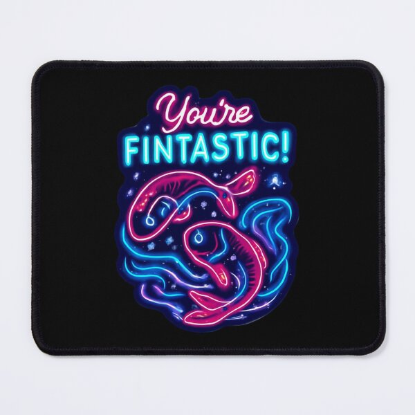 Item preview, Fintastic Fish – Neon Pun Sticker designed and sold by Cerys-GS.