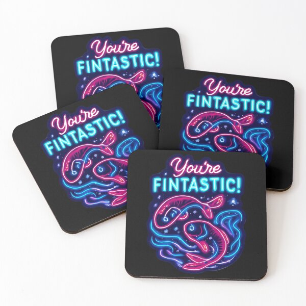 Item preview, Fintastic Fish – Neon Pun Sticker designed and sold by Cerys-GS.