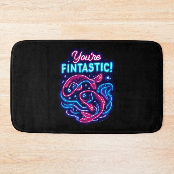 Item preview, Fintastic Fish – Neon Pun Sticker designed and sold by Cerys-GS.