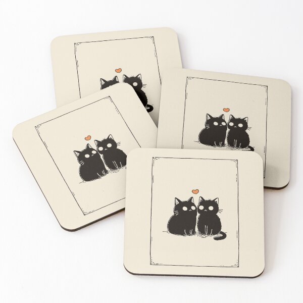Item preview, Black Cats: Spooky Season Cute Halloween Couples Art designed and sold by oneofthesedayys.