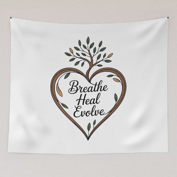 Item preview, Breathe Heal Evolve Tree Illustration for Yoga and Meditation designed and sold by 108stillness.