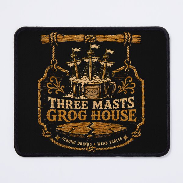 Item preview, Three Masts Grog House Tavern Emblem designed and sold by agearb.