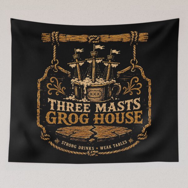 Item preview, Three Masts Grog House Tavern Emblem designed and sold by agearb.
