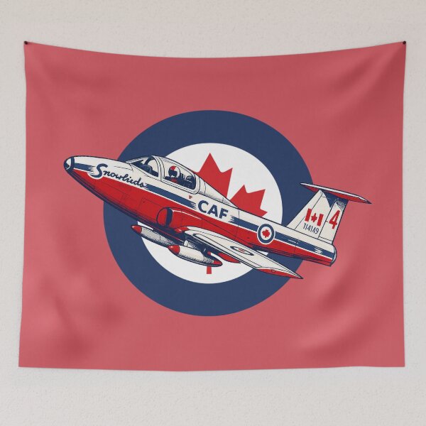 Item preview, RCAF Snowbirds Jet & Maple Leaf Roundel – Canadian Aviation Heritage Art designed and sold by VoglR.