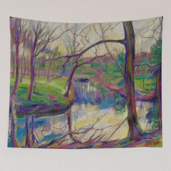 Item preview, Clingendael | Canals in Violet and Green designed and sold by Corne Akkers.