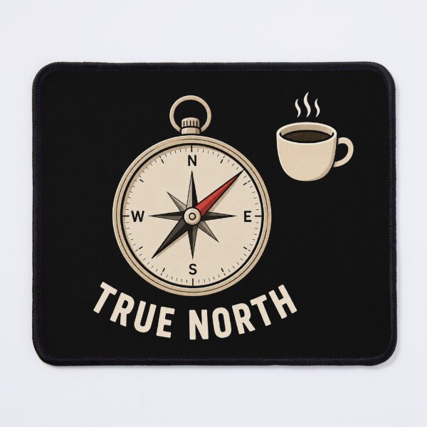 Item preview, True North | Funny Coffee Lover Compass Minimalist designed and sold by QuietSpark.