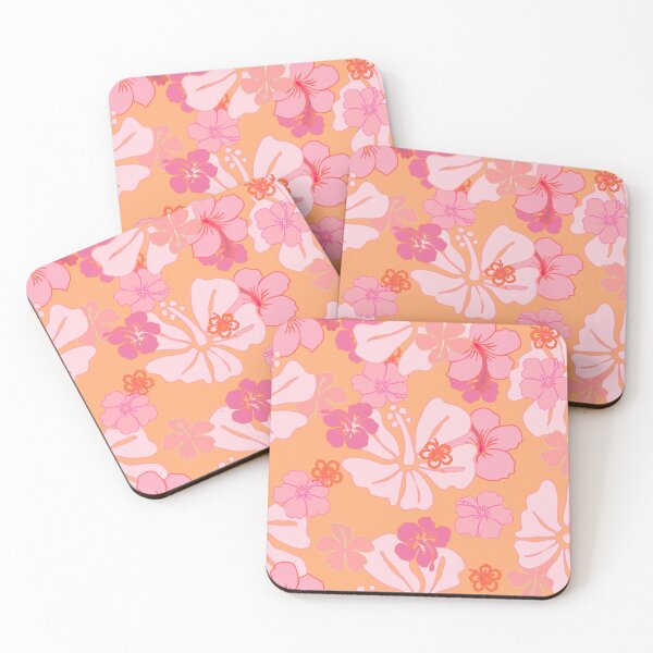 Item preview, Vintage Pua Aloalo - Pink and Orange designed and sold by Hānau Hou.