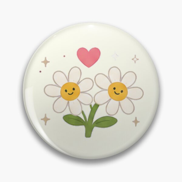 Item preview, Cute Kawaii Daisy Flower Couple Pink Heart Sparkles Aesthetic designed and sold by Rehnair.