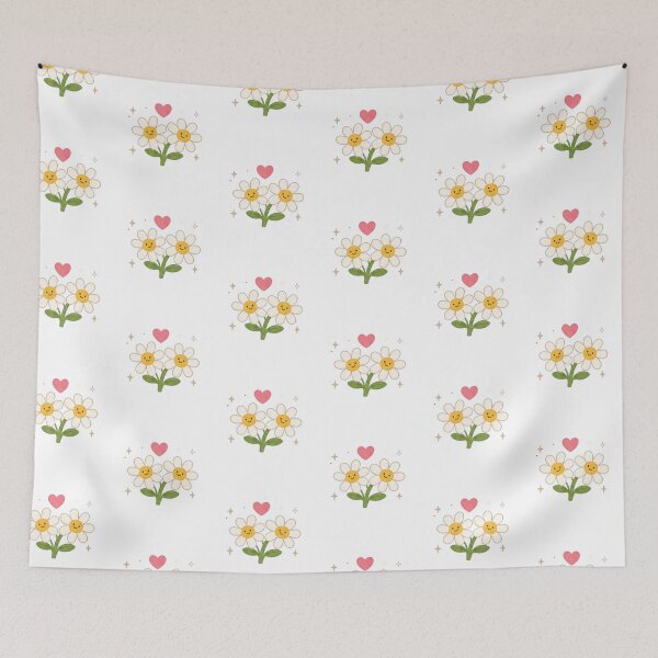 Item preview, Cute Kawaii Daisy Flower Couple Pink Heart Sparkles Aesthetic designed and sold by Rehnair.
