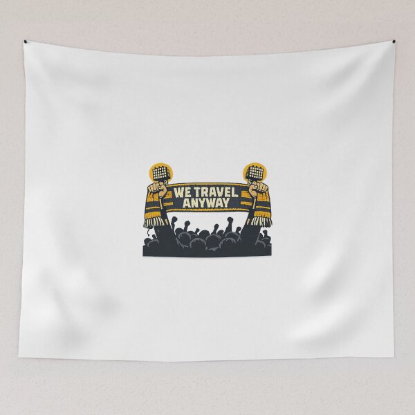 Item preview, Away End Football Scarf We Travel Anyway Soccer Supporter Design designed and sold by SoulFlex.
