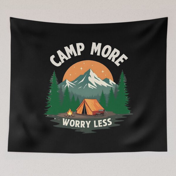Item preview, Camp More, Worry Less designed and sold by SafariCreativeD.
