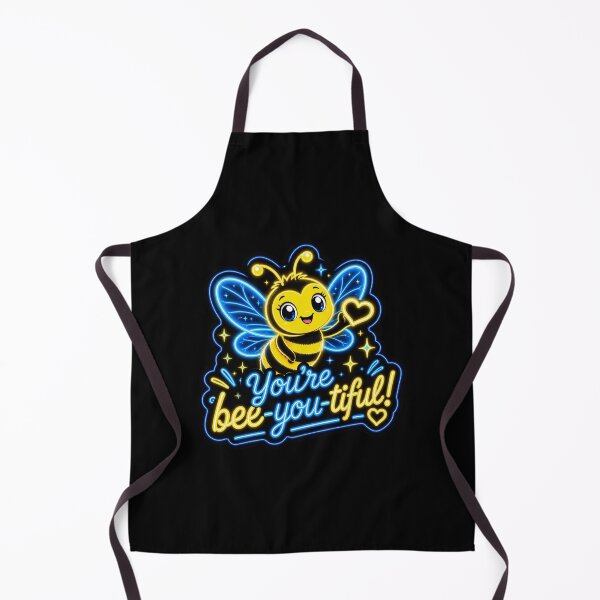 Item preview, Bee‑You‑Tiful Bee – Neon Pun Sticker designed and sold by Cerys-GS.