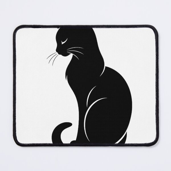Item preview, Elegant Black Cat Silhouette | Minimalist Cat Sticker | Modern Cat Lover Design designed and sold by Skedart.