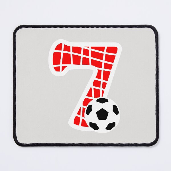 Item preview, Football Number 7 Red Seven No #7 designed and sold by Jeallan Designs.