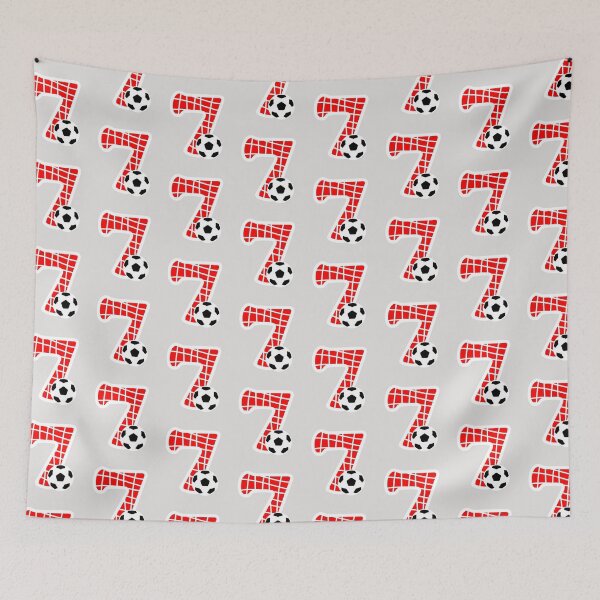 Item preview, Football Number 7 Red Seven No #7 designed and sold by Jeallan Designs.