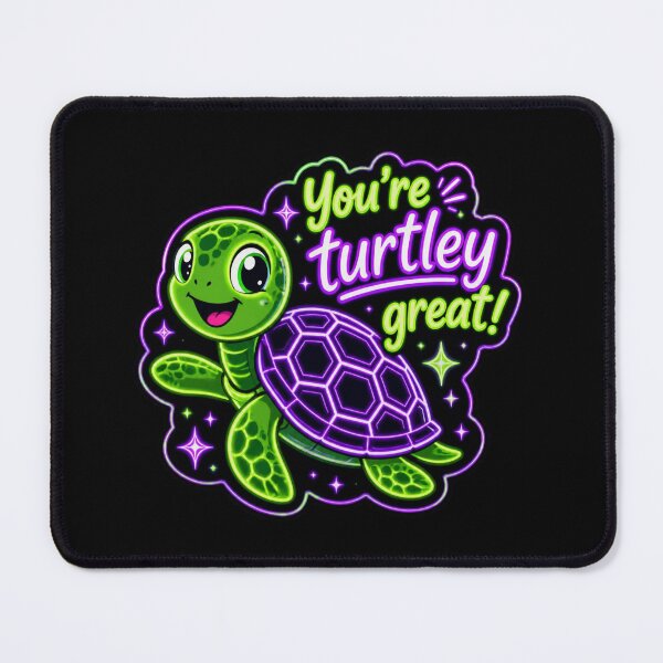 Item preview, Turtley Great Turtle – Neon Pun Sticker designed and sold by Cerys-GS.